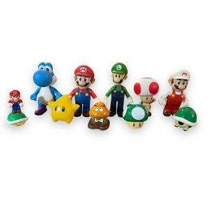 Super Mario Bros Nintendo Figure Lot Banpresto 2008 Yoshi Luigi Mario Goomba